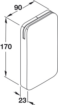 Kinvaro D-M Cover Cap 165x90mm Plastic Black - view 2