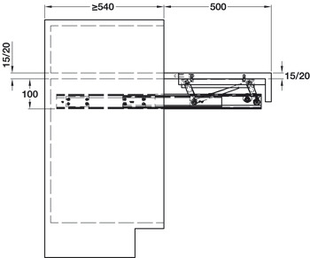 OPLA PO WithT w Shelf 40kg 900mm Steel/Anodised - view 5
