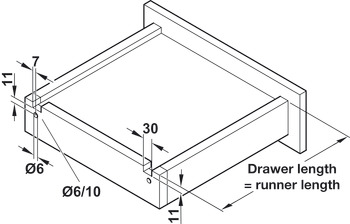 MX UM A30 Drawer Runner Full SC 19/500mm SG - view 3