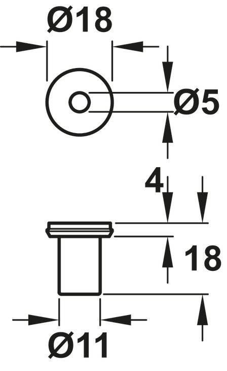 Button-fix Type 2 Compact Button Plastic Grey - view 2