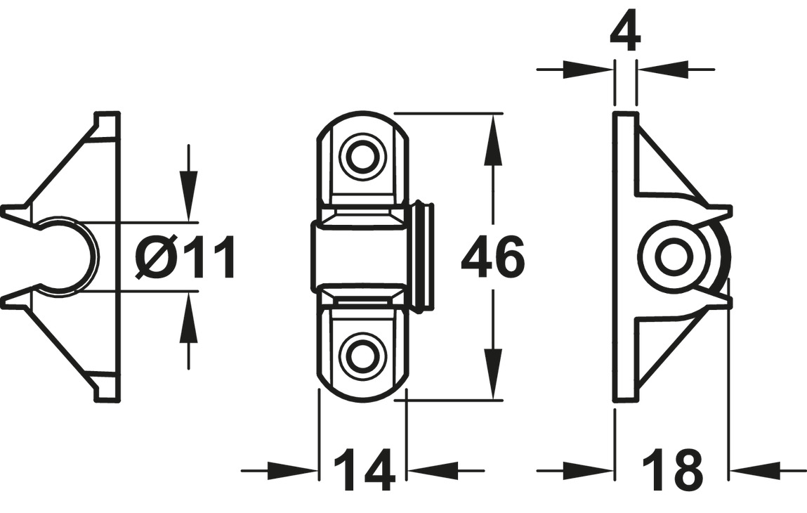 Button-fix Type 2 Compact Push Plastic Black - view 2