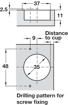 Nexis 170D Hinge Clk FO/INS Sprung Hos - view 4
