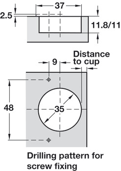 Nexis 110D Hinge Clk HO/TO Sprung Hos - view 2
