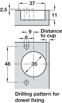 Nexis 110D Hinge Clk FO Sprung Dwl - view 2