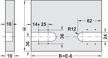 105D Chest Lid Hinge Rectangle Stainless Steel/Plastic Grey/Black - view 4