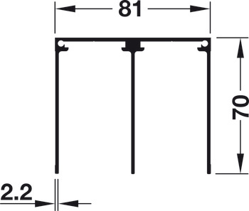 Aluflex 80 Top Track Dbl+SC SF 3.0m SAA - view 2