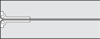 Self Supp.Fold Table Hinge Rectangle Brs Matte - view 2