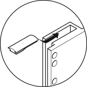 2004 WithRobe Pull Rail 440-610mm Black/Chrome - view 5