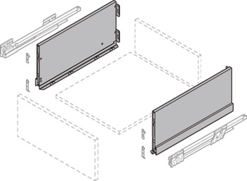 NPS Drawer Sides 250/450mm Stn 1pr - view 3