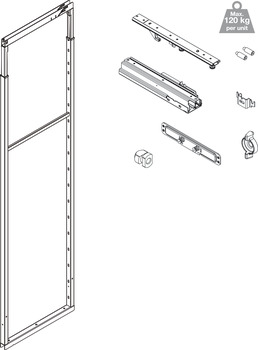 Hafele Lrd PO Set 300 1880-2180 Wht/Chrome - view 3