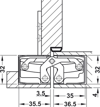 Tectus TE540 3D 180D Hinge MB - view 3