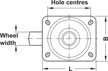 D100mm Castor Swivel without Brake Plastic Galvanised - view 5