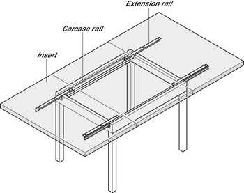 Ext BB Table Run Sgl 60kg 1200mm Steel Glv - view 4
