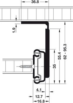 2109 FD Keyboard Run Sgl 25kg 500mm Bright Zinc Plated - view 5