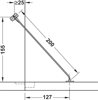 Flexible Flap Stay 200mm UH Plastic Brown - view 5