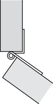 Cranked Flush Hinge 15-19mm 50mm Steel Bright Zinc Plated - view 3