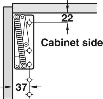 Swing Up Flap 75D Hinges Spr Both 2x180N - view 2