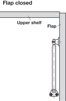 Lid Stay Firmatop 250mm Sprung Brass CP - view 5