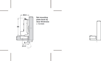 Tiomos 120D Hinge Clk INS SF w SC NP - view 3
