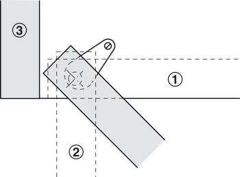 Pivot Hinge wo Stop Plastic Brown - view 3