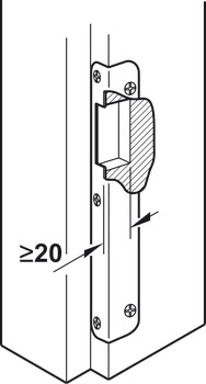 Dialock DT700/710 Mortice DL In Stainless Steel Polished Brass - view 3