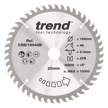 Trend Sawblade WD 48T 2.4K D165/20x1.6 000.00.510