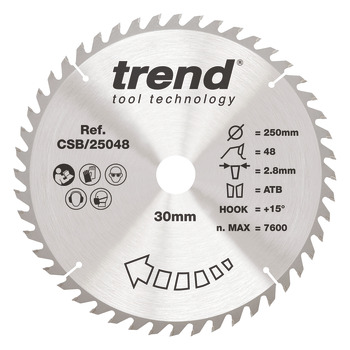 Trend Sawblade WD 48T 2.8K D250/30x1.8 000.00.528