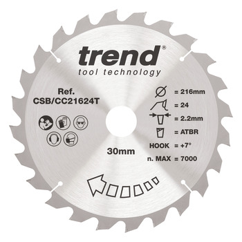 Trend Sawblade WDCC 24T 2.2K D216/30x1.6 000.00.547