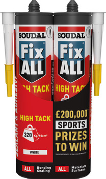 Soudal FixAll Hi-Tk Sealant 290ml Wht x2 003.50.763