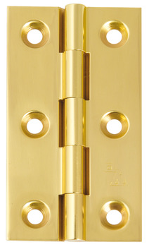Broad Style Hinge 64x35mm Brass Polished Brass