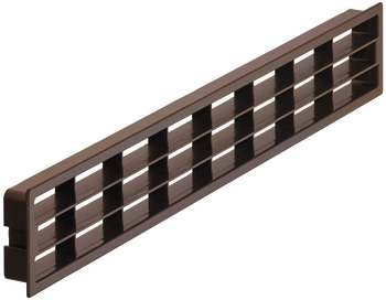 Ventilation Grille Rectangle 400x72mm Plastic Brown 571.78.104