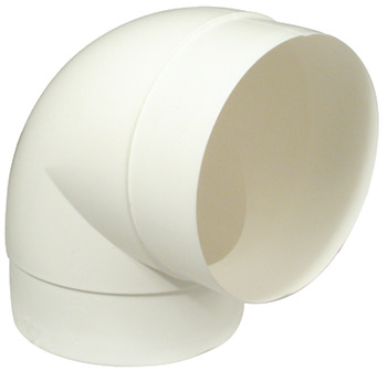 Manrose D100mm 90D Pipe Conn PVC Wht