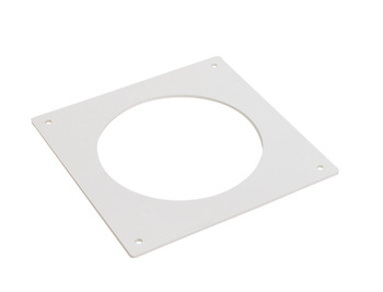 Manrose 100mm Flat Wall Plt Rnd Wht