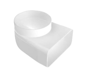 Manrose 150mm 90D Bend FR PVC Grey