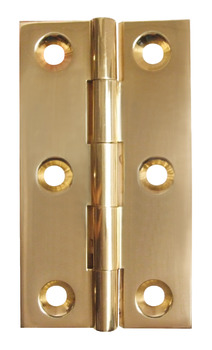 Broad Style Hinge 75x42mm Brass Black