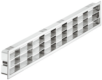 Ventilation Grille Rectangle 458x65mm Plastic PolChrome Plt 571.77.200