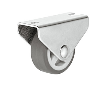 D25mm Castor Fixed without Brake Plastic Galvanised - view 2
