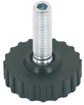 Base Leveller Plastic Black M8x22mm D25x10mm
