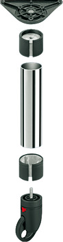 Cone D60mm w M10 Int Thr Plastic D.Grey/BZA - view 3