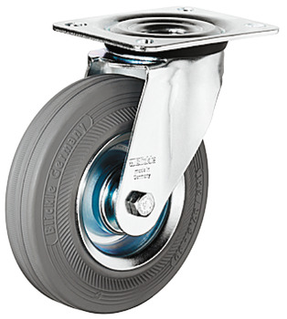 D100mm Castor Swivel without Brake Plastic Galvanised - view 2
