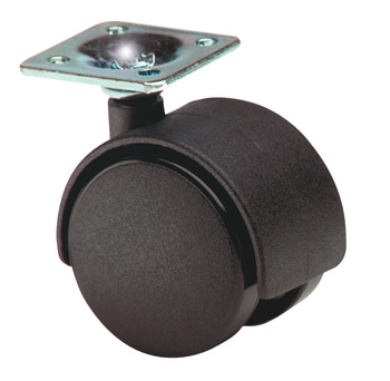 D40mm Twin Castor Swivel with Brake Plastic Bk