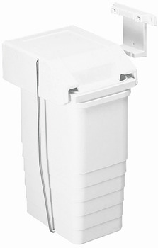 Waste Bin Plastic White 1x8L