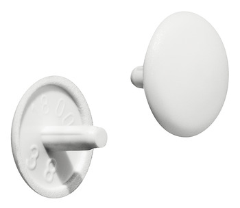 Trim Caps Countersunk D12/2.5mm Phillips Plastic White 9010 045.04.705