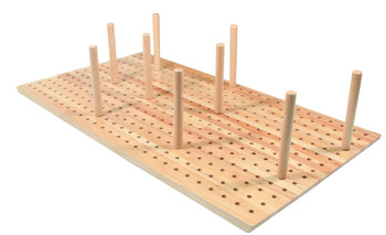 Plate Stack Insert 900mm 9Pegs Beech+Ply