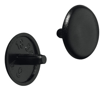Trim Caps Countersunk D12/2.5mm Phillips Plastic Black 9005 045.04.303