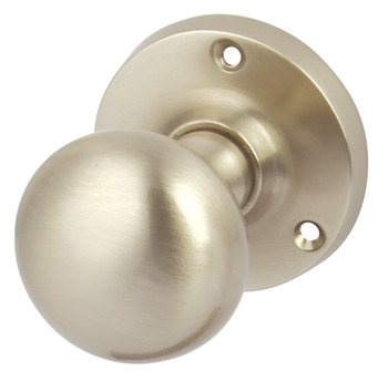 Mortice Mush Knob Set D50/61mm Brs Polished Brass