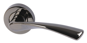 Olton Lever Hdls/Roses D53mm Zinc Alloy Black Nickel
