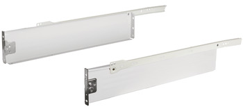 MX Mtl Drawer Sides Sgl 20kg 150/450mm Wht