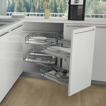 Hafele SO Corner 800mm RH Wht/Chrome