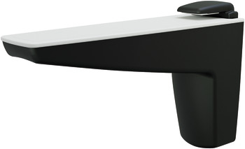 Moon Shelf Support 4-25mm Zinc Alloy/Plastic Mt.Black 282.84.370
